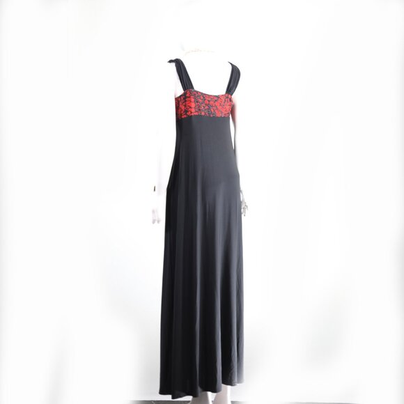 Lady Rich London Maxi Dress Red Pattern Chic Elegance - Picture 3 of 4